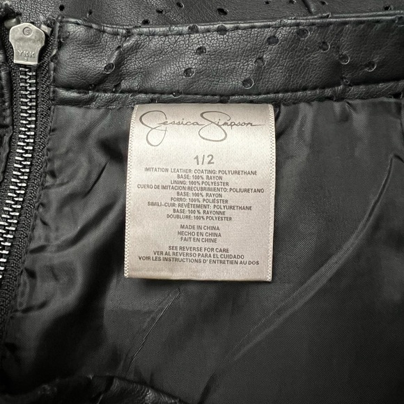 Faux Leather Jessica Simpson Mini Skirt - Picture 3 of 5